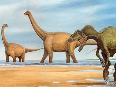 Camarasaurus und Allosaurus Camarasaurus und Allosaurus / © Arturo De Miguel. Verwendet mit freundlicher Genehmigung des Autors.