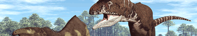 Allosaurus und Camptosaurus / © James Kuether. Verwendet mit freundlicher Genehmigung des Autors.