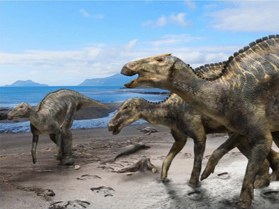 Yamatosaurus & Kamuysaurus / © Masato Hattori. Creative Commons 4.0 International (CC BY 4.0) Yamatosaurus & Kamuysaurus / © Masato Hattori. Creative Commons 4.0 International (CC BY 4.0)