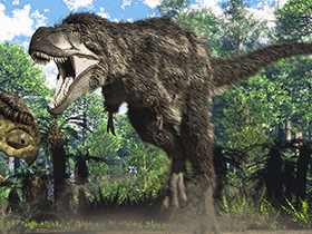 Nanuqsaurus und Pachyrhinosaurus / © James Kuether. Verwendet mit freundlicher Genehmigung des Autors Nanuqsaurus und Pachyrhinosaurus / © James Kuether. Verwendet mit freundlicher Genehmigung des Autors