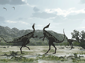 Pelecanimimus / © Raul Lunia. Verwendet mit freundlicher Genehmigung des Autors. Pelecanimimus / © Raul Lunia. Verwendet mit freundlicher Genehmigung des Autors.