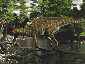Rubeosaurus, Prosaurolophus, Stegoceras und Chasmosaurus Rubeosaurus, Prosaurolophus, Stegoceras und Chasmosaurus / © James Kuether. Verwendet mit freundlicher Genehmigung des Autors.