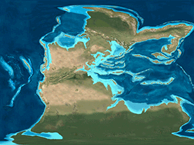 Trias vor 240 Millionen Jahren /
© Ron Blakey. Verwendet mit freundlicher Genehmigung des Autors Trias vor 240 Millionen Jahren /
© Ron Blakey. Verwendet mit freundlicher Genehmigung des Autors